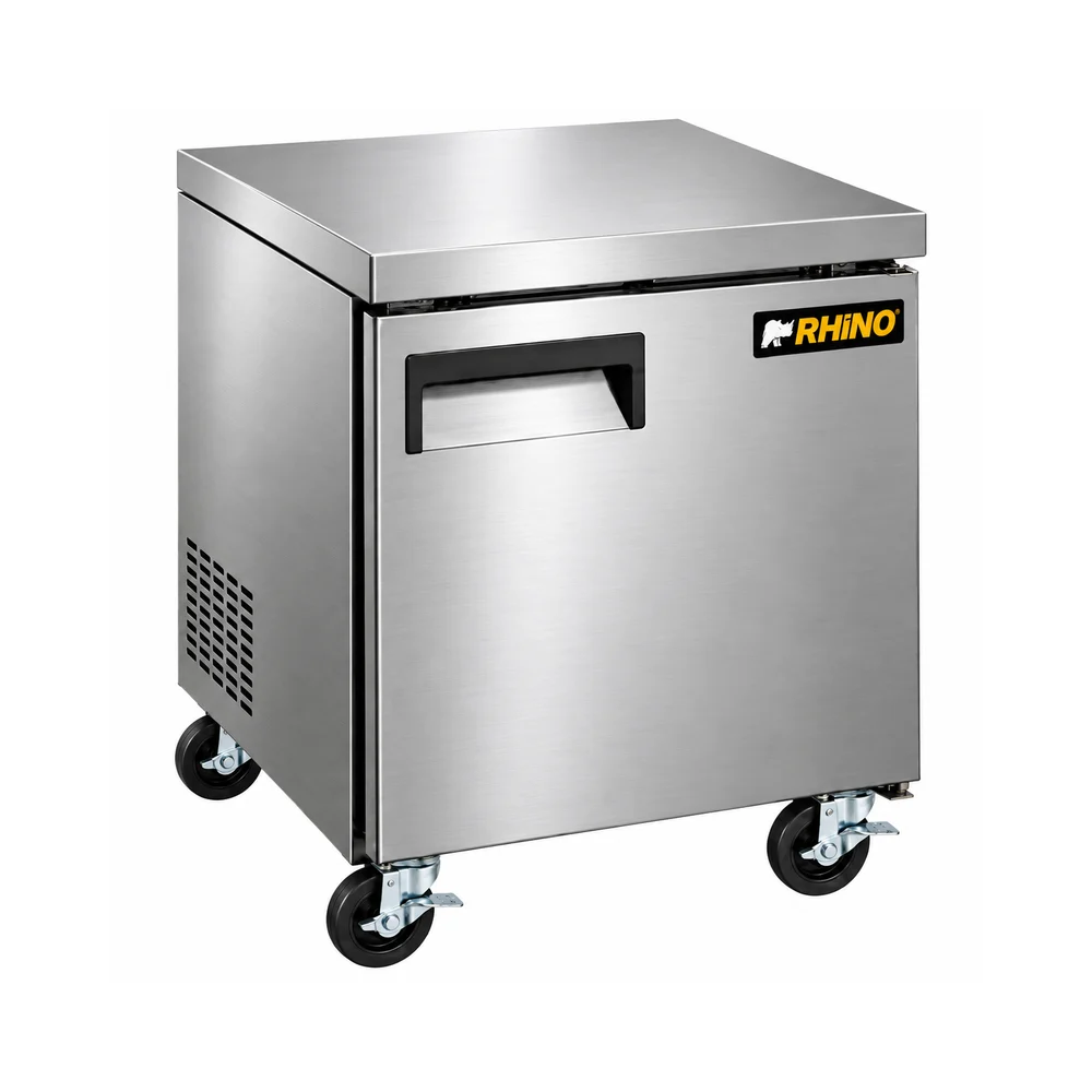 Mesa Refrigerada Bajo Barra de Acero Inoxidable 5.4 pies/154 L MERBAJ-27 RHINO